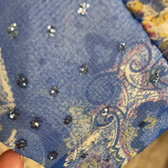 Sparkling Blues Blouse SIZE XL EUC - Picture 5 of 8